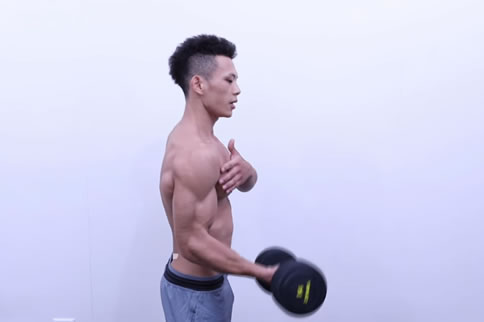 One-handed dumbbell fitness