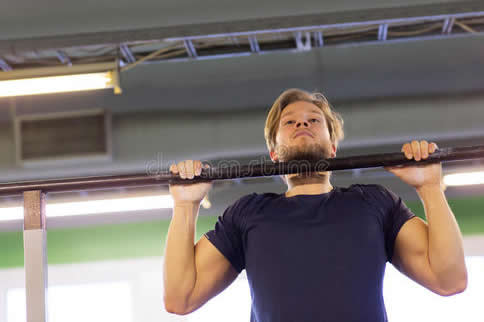 Wide-grip pull-ups